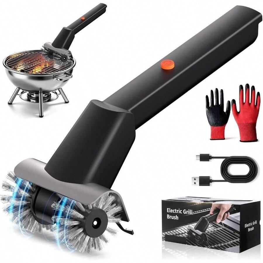 Outdoor Power Brush - BBQ Grill Brush, 2600mAh 2-Speed Power,