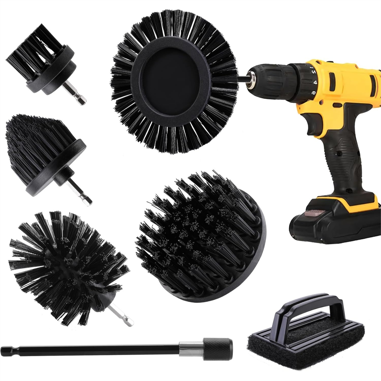 Outdoor Power Brush - Drill Powered BBQ Grill Cleaning Brush