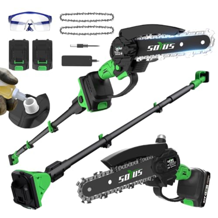 Electric Chainsaw Battery - 2-IN-1 Electric Pole Saws for tree