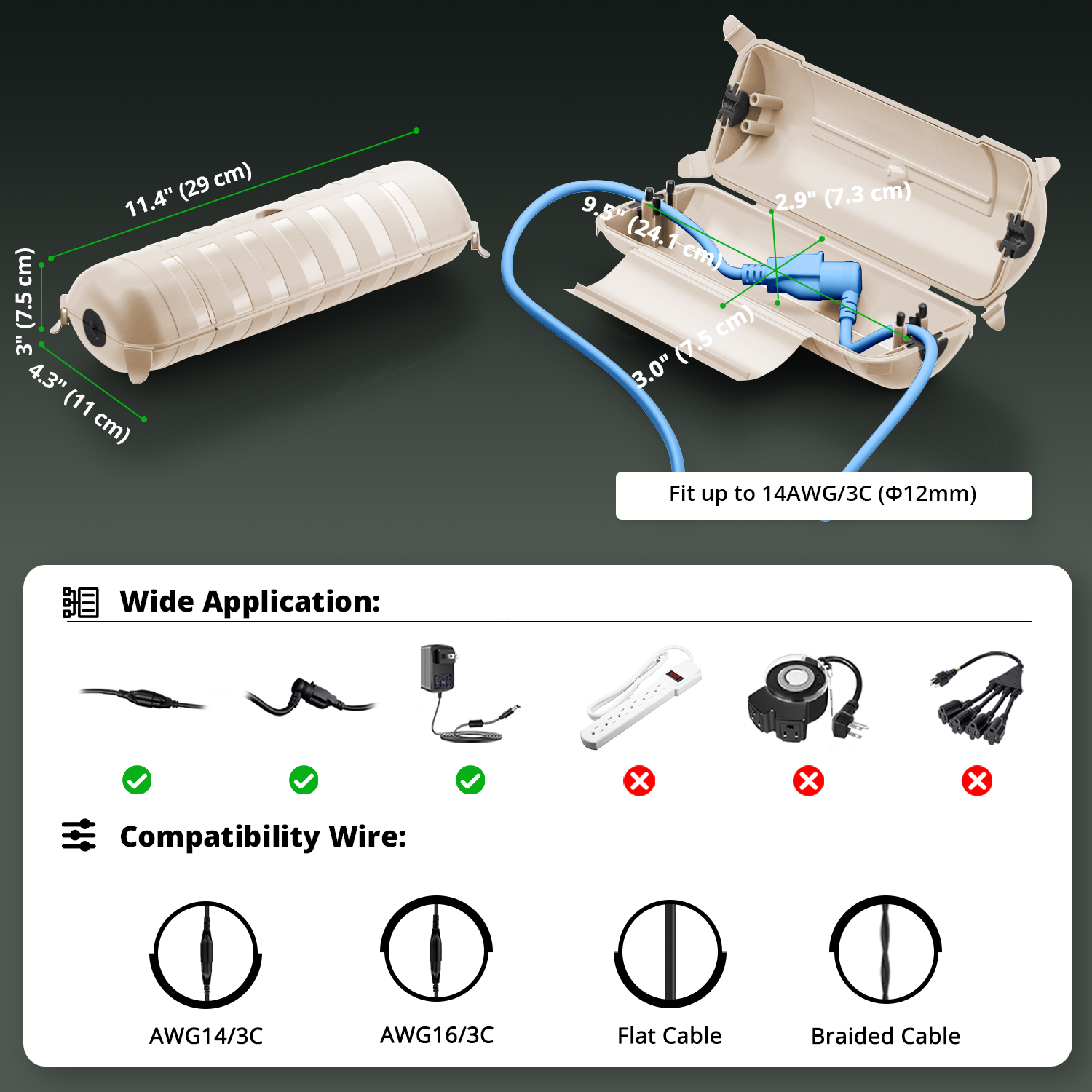Outdoor Waterproof Connection  - Outdoor Power Lead Cover ulasan dan harga