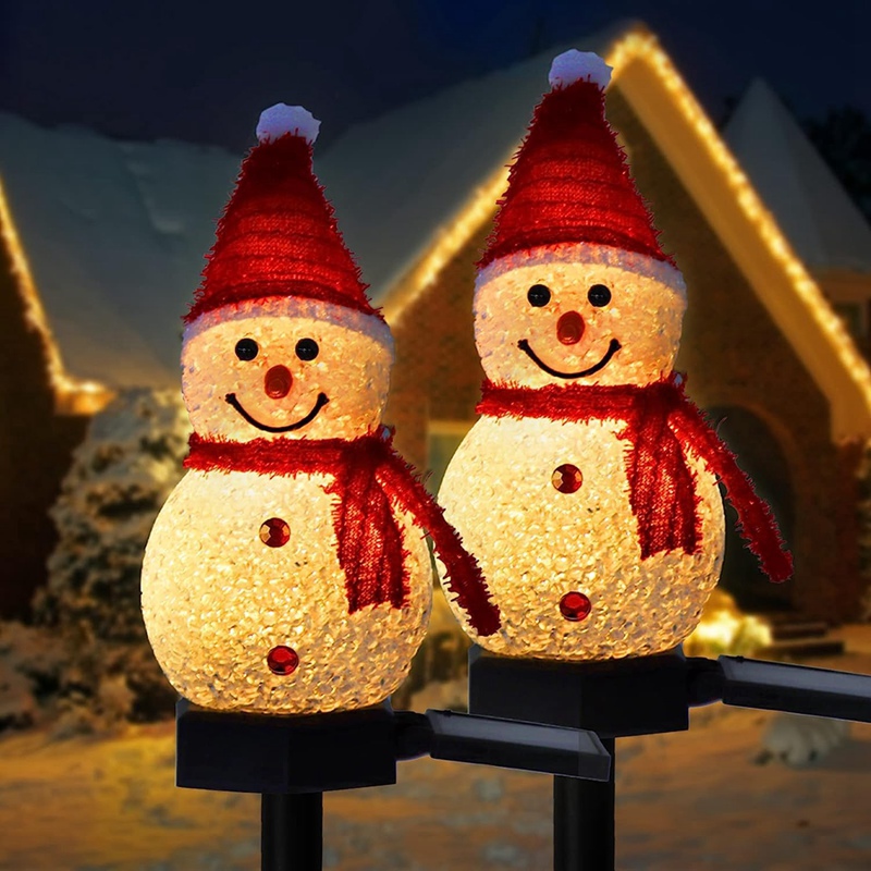 LED Snowman Solar Garden Light - Outdoor Power For Xmas Lights ulasan dan harga