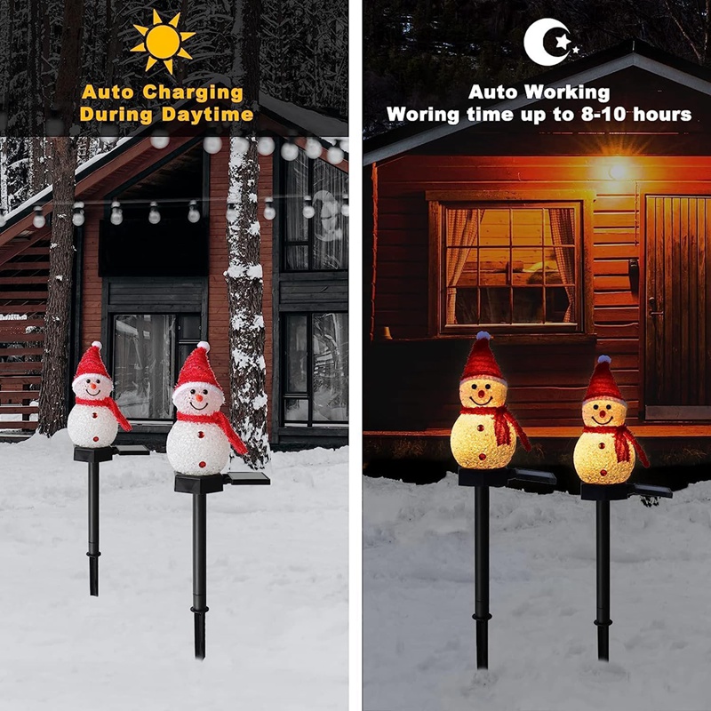 LED Snowman Solar Garden Light - Outdoor Power For Xmas Lights ulasan dan harga