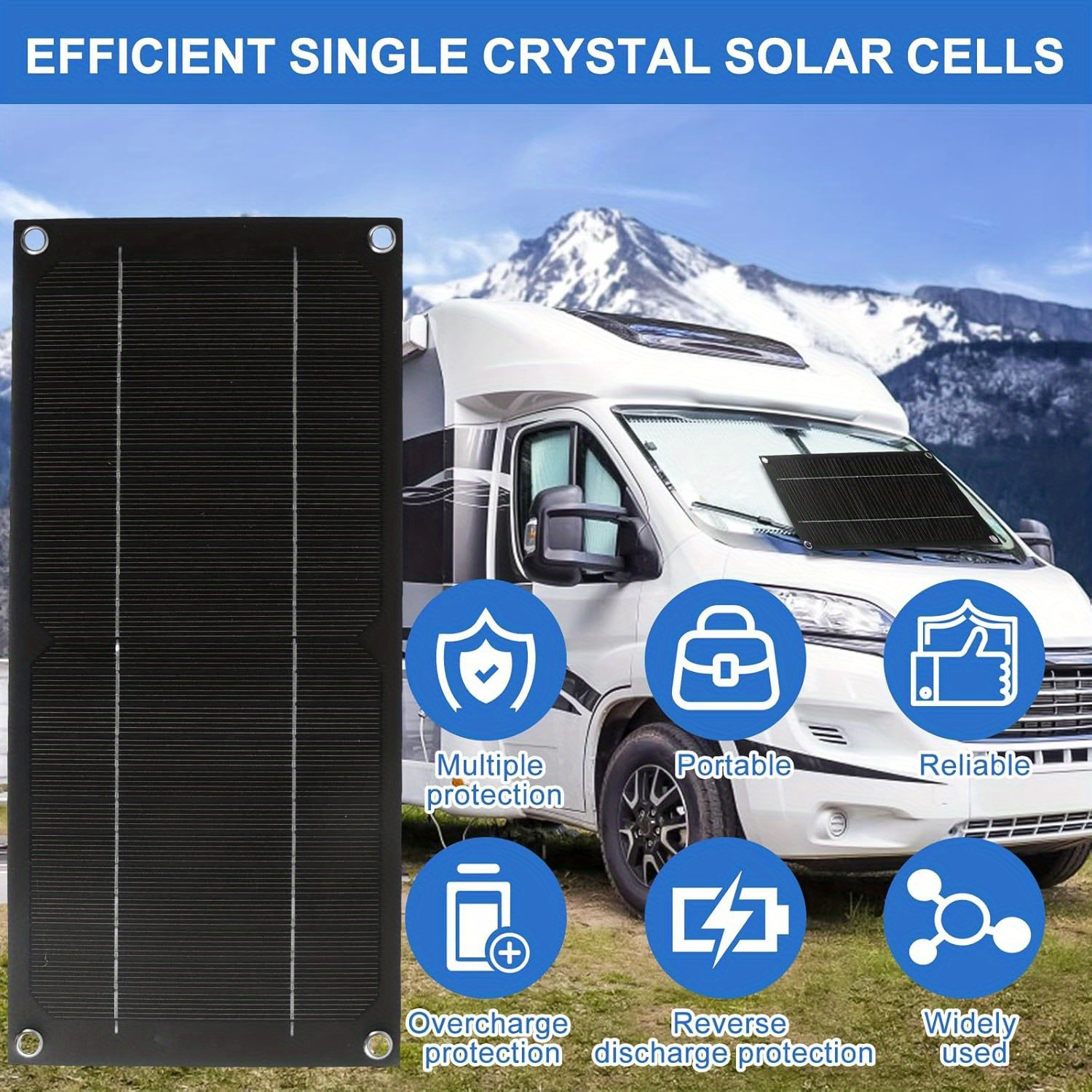 600W Monocrystalline Solar Pan - Outdoor Power Generator ulasan dan harga