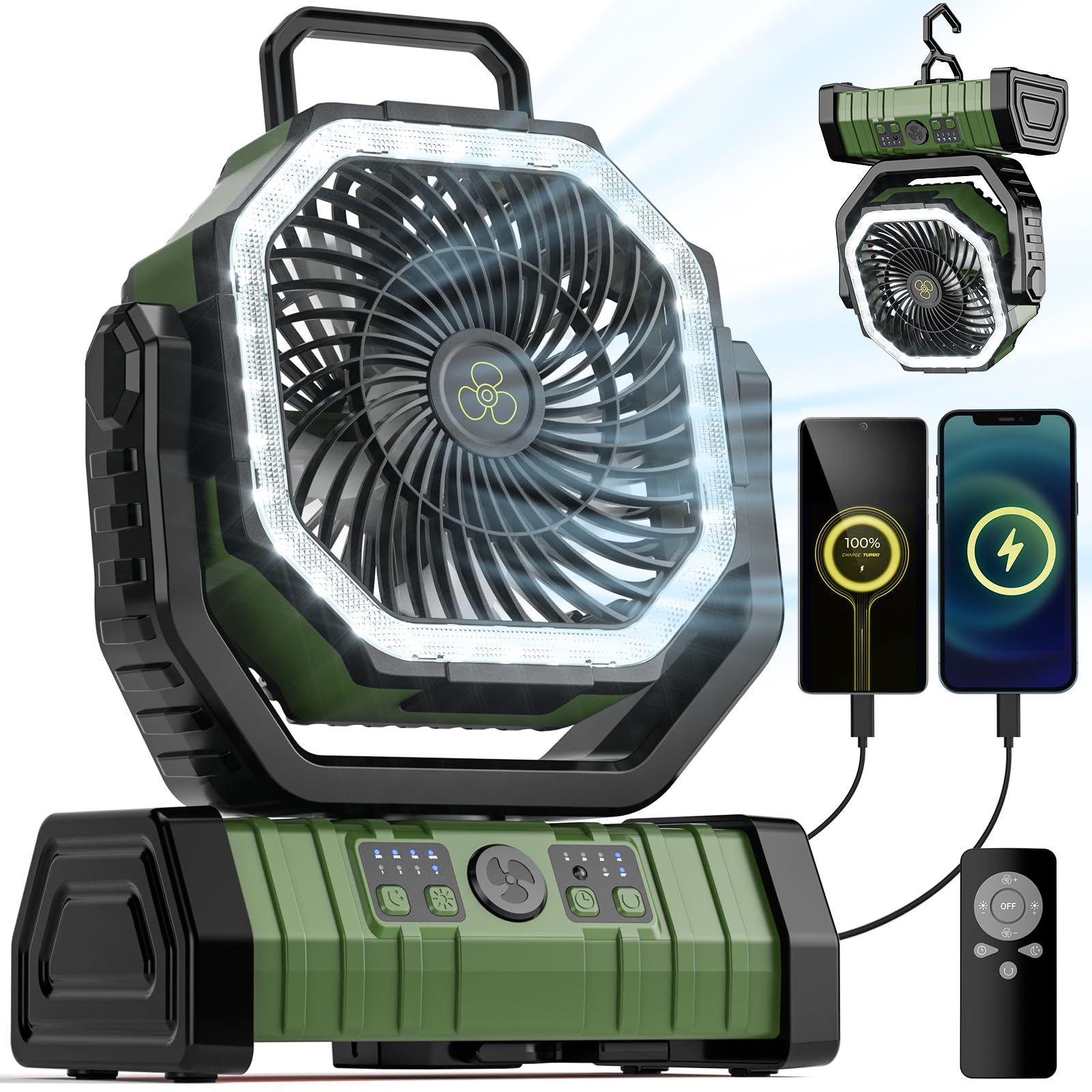 Camping Fan 20000mAh Battery P - Outdoor Power With Timer ulasan dan harga