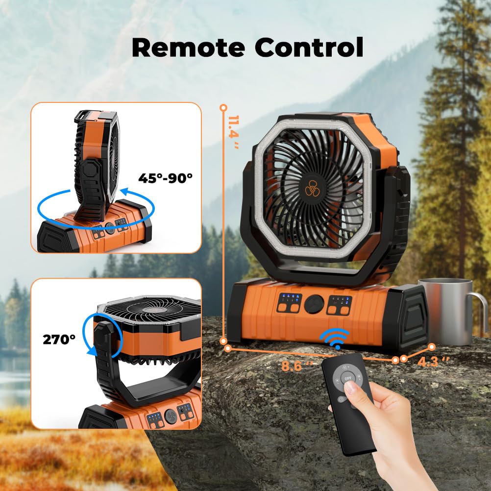 Camping Fan 20000mAh Battery P - Outdoor Power With Timer ulasan dan harga