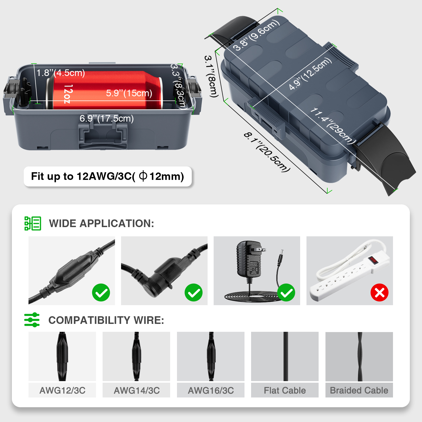 3PCS Outdoor Extension Cord Co - Outdoor Power With Timer ulasan dan harga