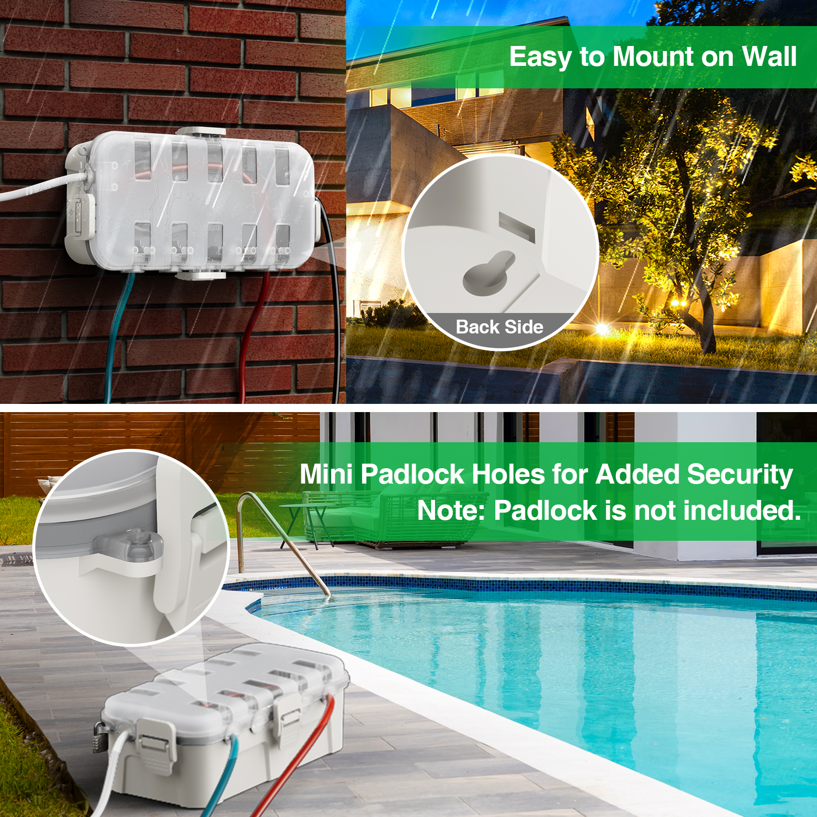 Waterproof Outdoor Electrical  - Outdoor Power With Timer ulasan dan harga