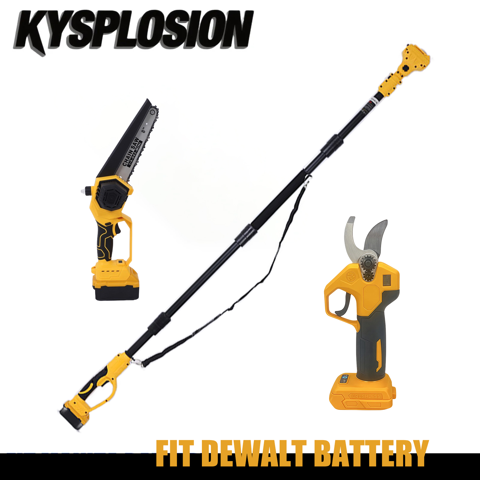 8Inch Brushless Telescoping Po - Electric Chainsaw Battery ulasan dan harga