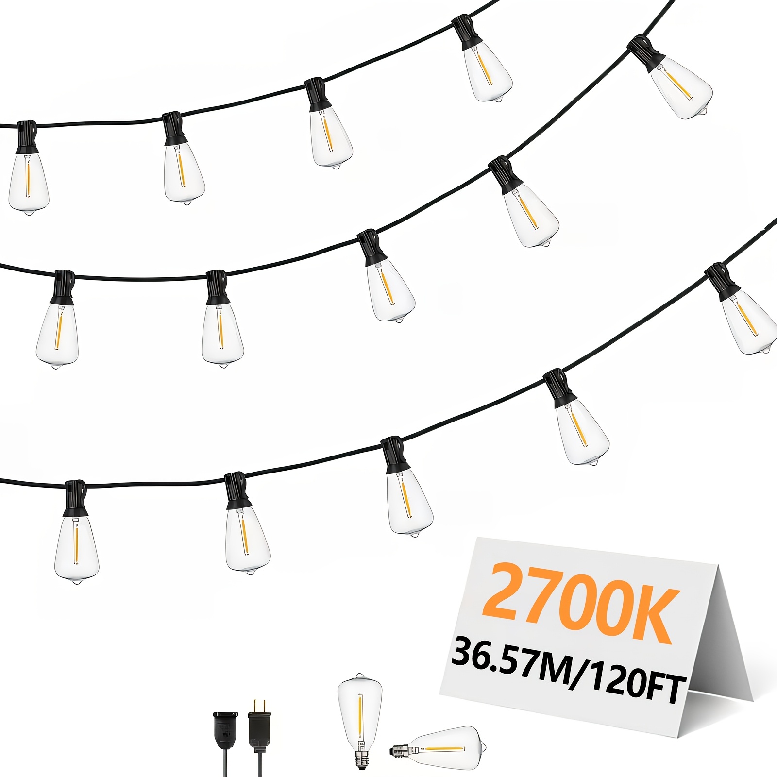 ST38 High-Voltage String Light - Outdoor Power Vac ulasan dan harga