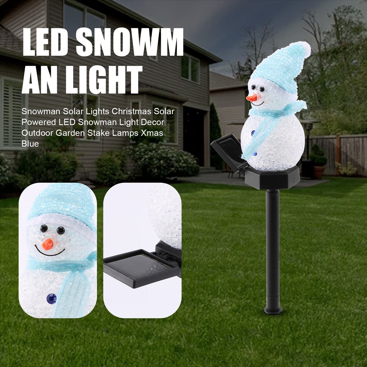 Carefree- Snowman Solar Lights - Outdoor Power For Xmas Lights ulasan dan harga