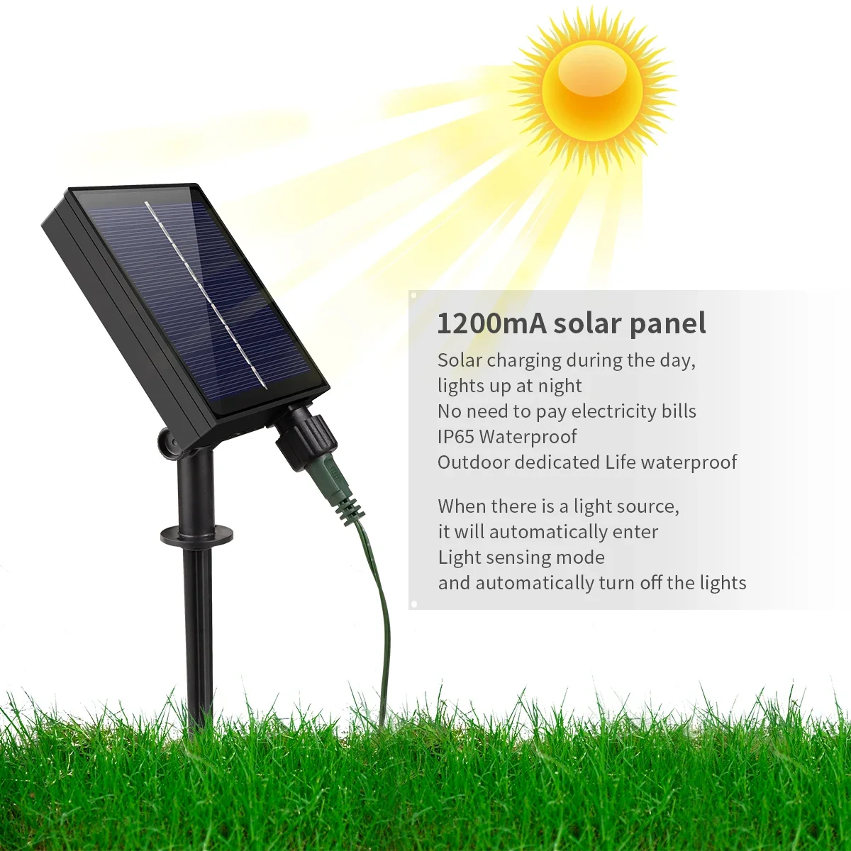 Outdoor Solar Panel LED String - Outdoor Power Lead Cover ulasan dan harga