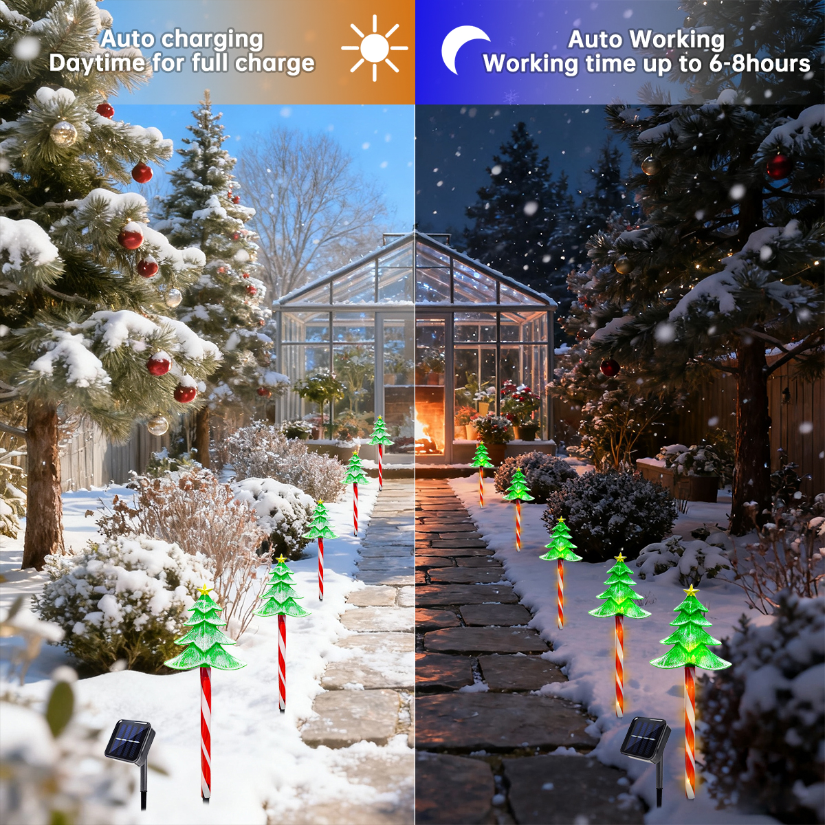 Pop 5pcs/set LED Xmas Tree Dec - Outdoor Power For Xmas Lights ulasan dan harga