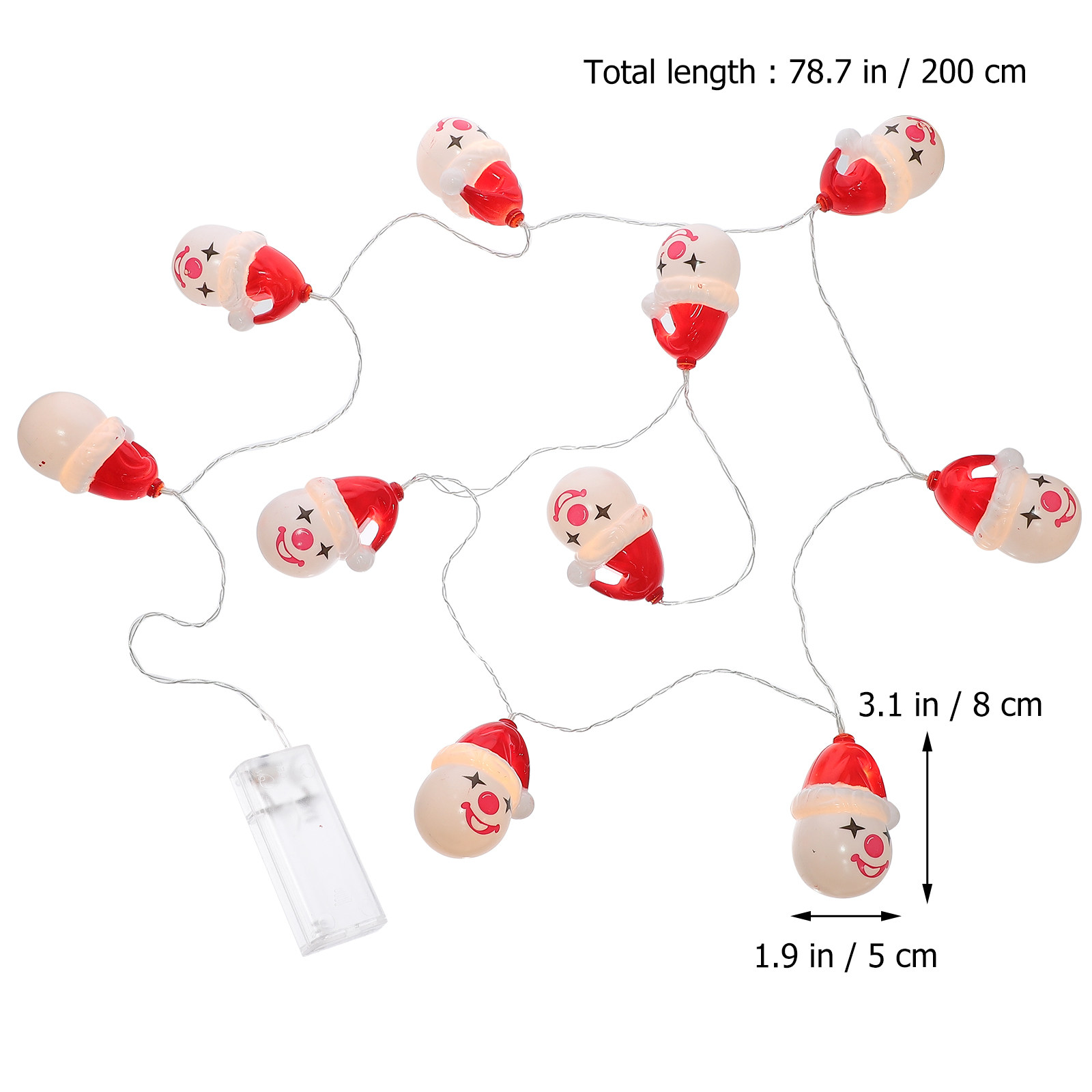 1Pcs Xmas Clown Lamp String PV - Outdoor Power For Xmas Lights ulasan dan harga