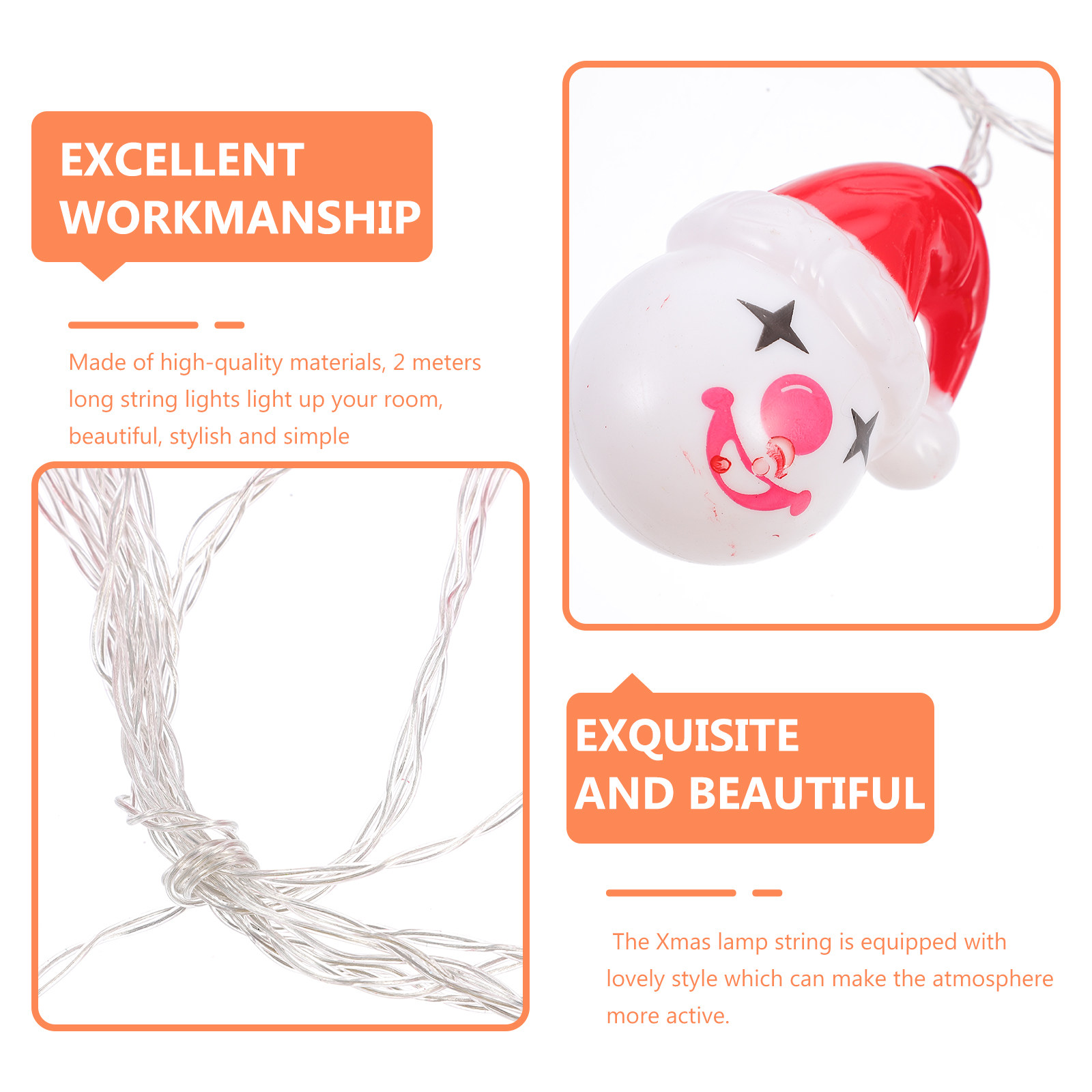 1Pcs Xmas Clown Lamp String PV - Outdoor Power For Xmas Lights ulasan dan harga