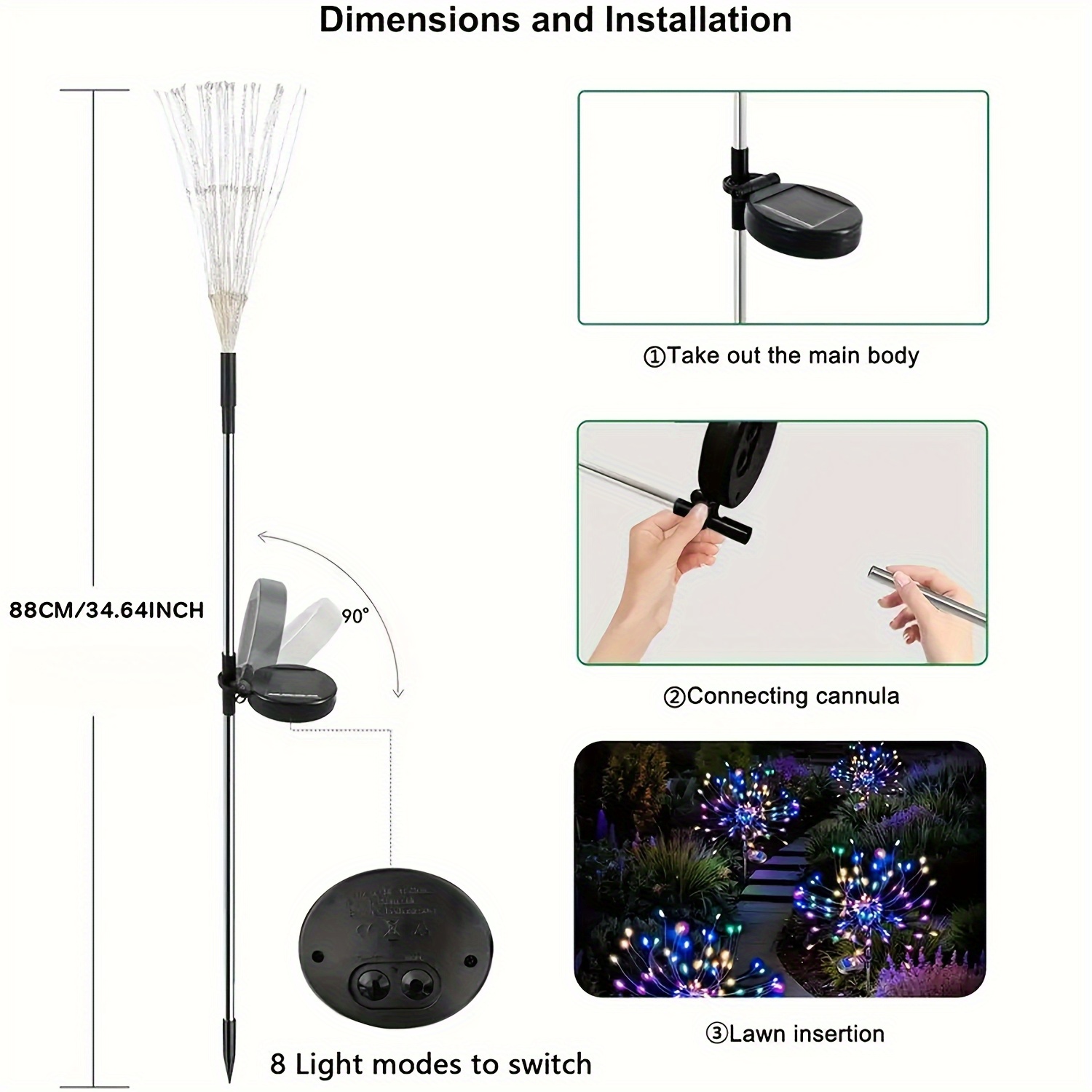 8-Mode Solar Firework Lights w - Outdoor Power Vac ulasan dan harga