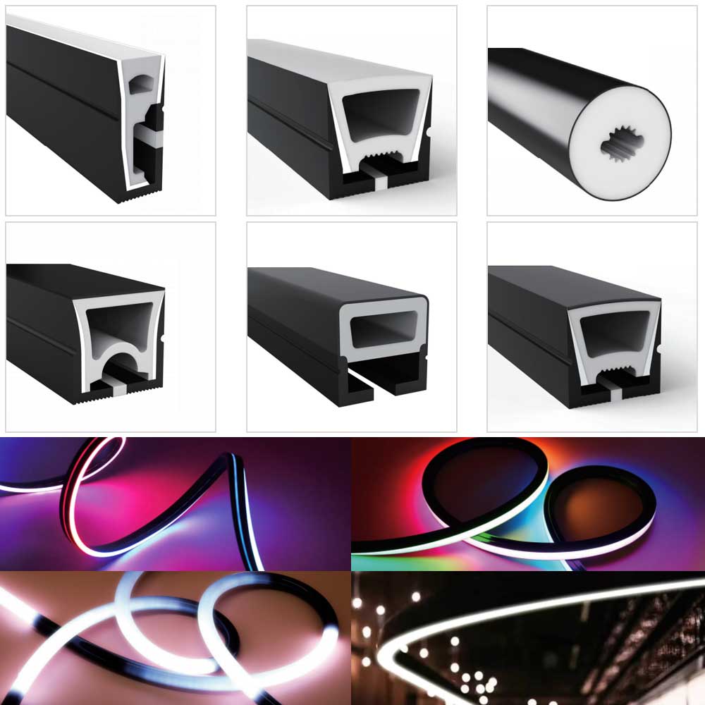 0.5m-5m Black LED Neon Diffuse - Outdoor Power Lead Cover ulasan dan harga