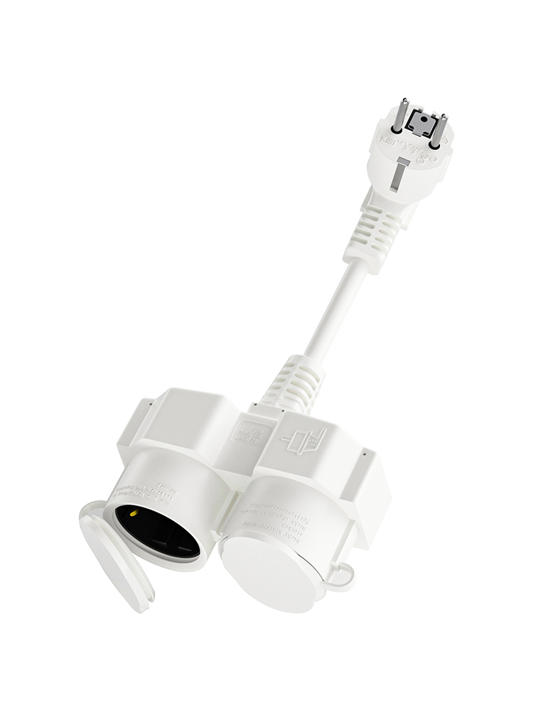 EU Extension Cable with 2 Schu - Outdoor Power Vac ulasan dan harga