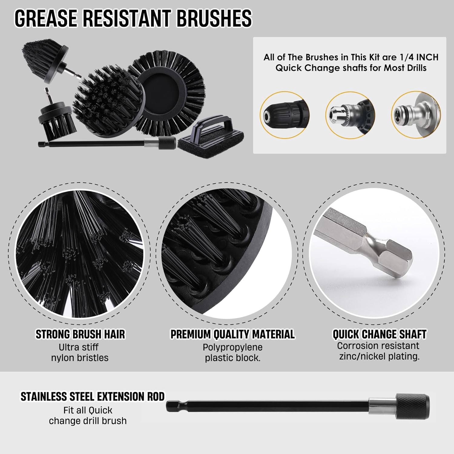 Drill Powered BBQ Grill Cleani - Outdoor Power Brush ulasan dan harga