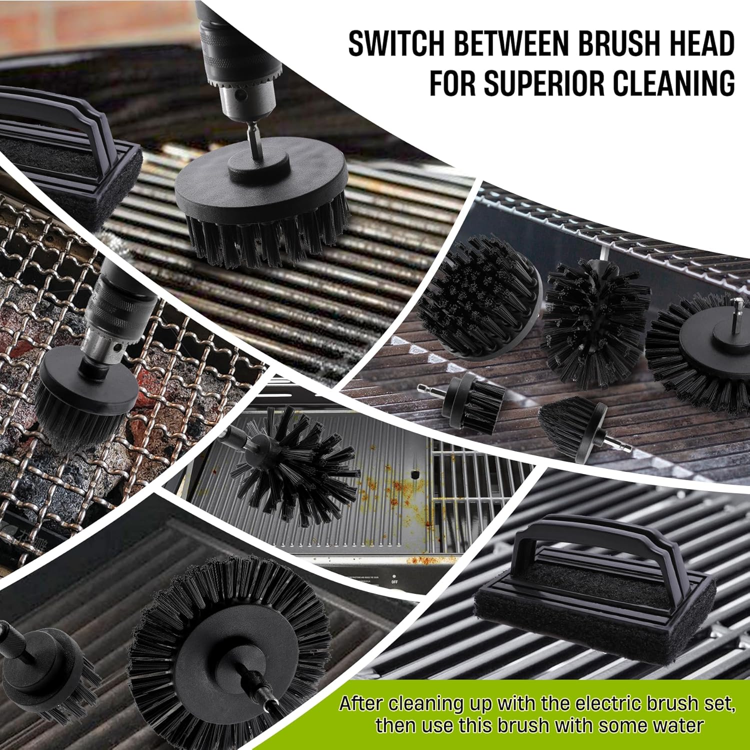 Drill Powered BBQ Grill Cleani - Outdoor Power Brush ulasan dan harga