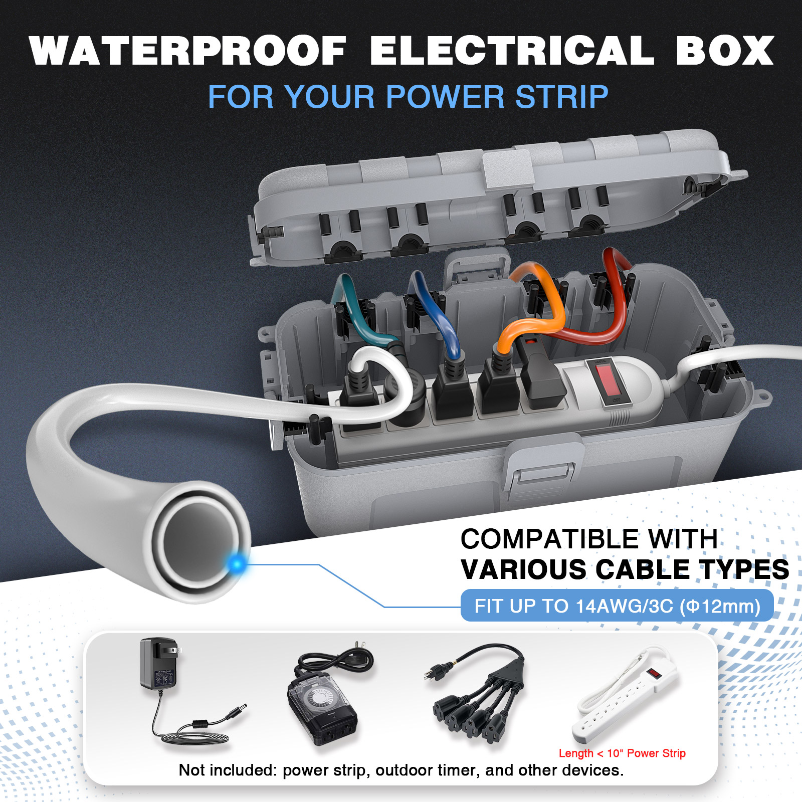 Medium IP54 Waterproof Electri - Outdoor Power Lead Cover ulasan dan harga
