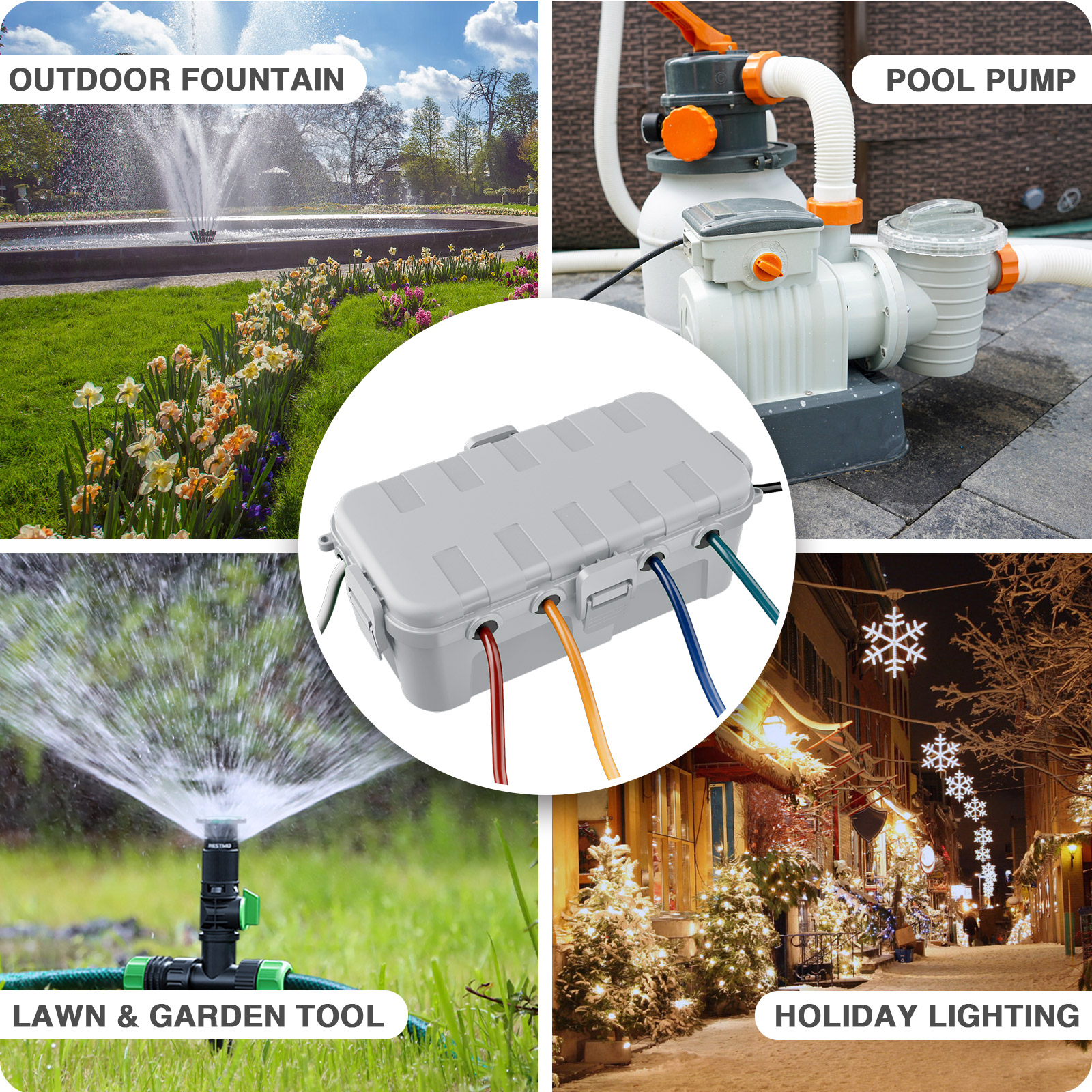 Medium IP54 Waterproof Electri - Outdoor Power Lead Cover ulasan dan harga