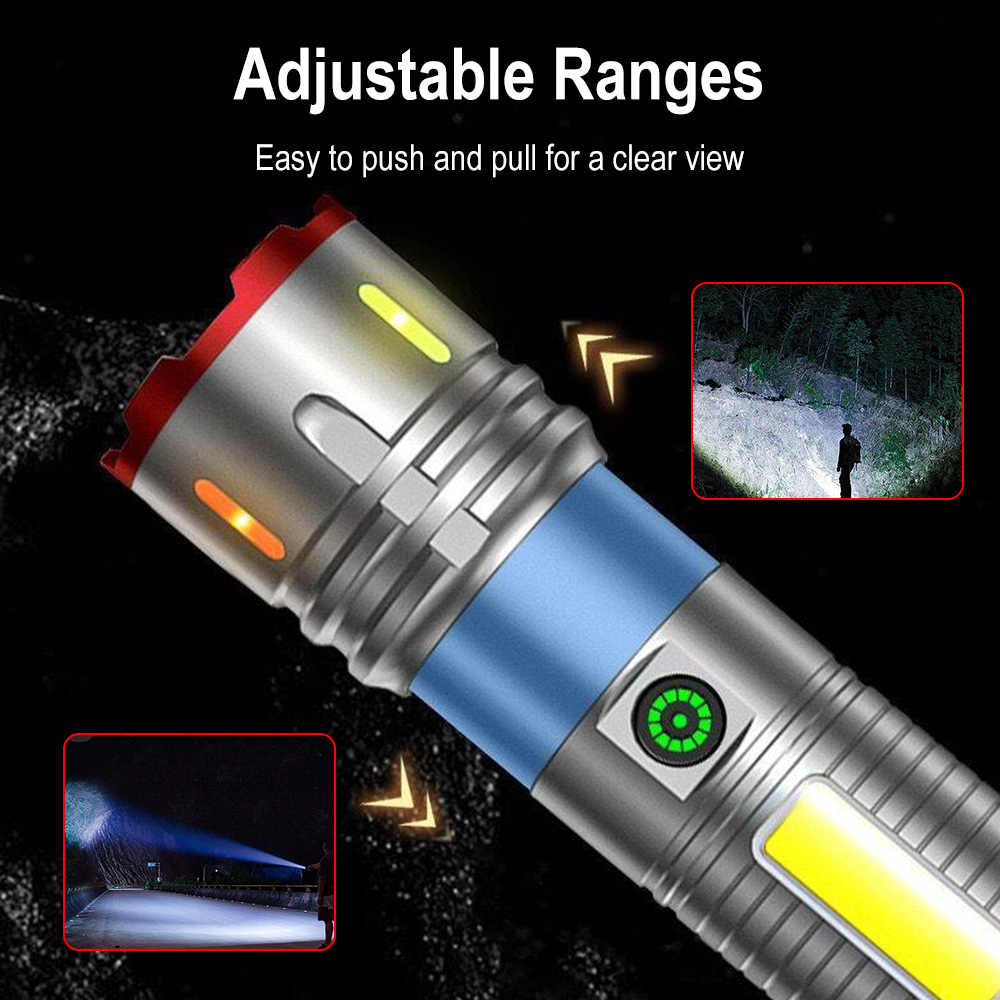 BORUiT Zoomable LED Flashlight - Outdoor Power Meter Bike ulasan dan harga