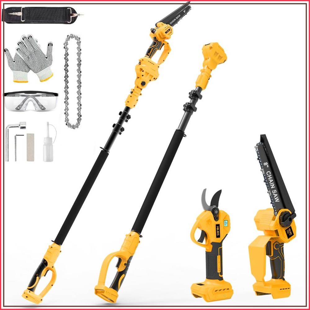 4-in-1 Cordless Pole Saw & Ele - Electric Chainsaw Battery ulasan dan harga