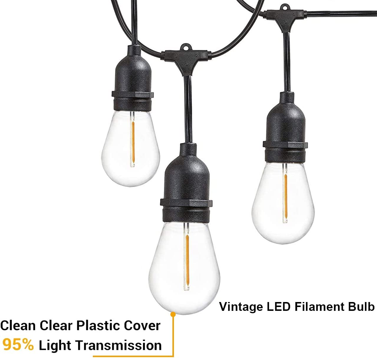 10pack S14 Dimmable Filament B - Outdoor Power Lead Cover ulasan dan harga
