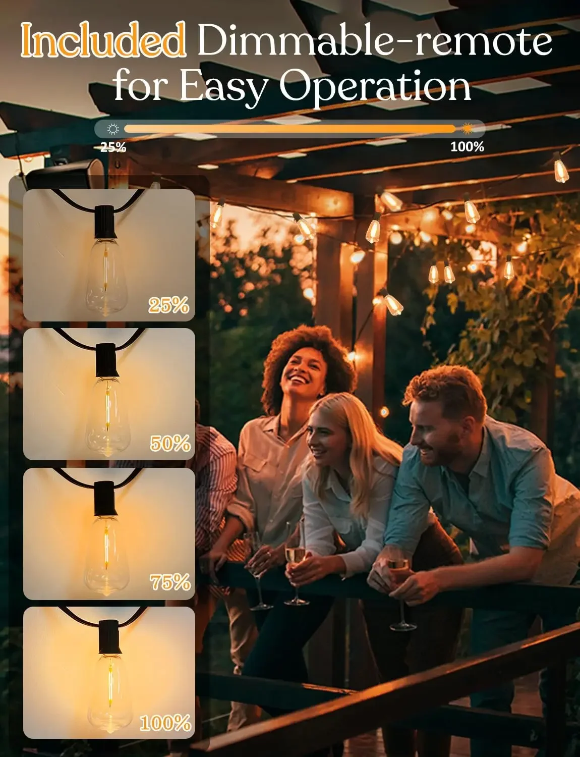 Solar Outdoor String Lights Re - Outdoor Power With Timer ulasan dan harga