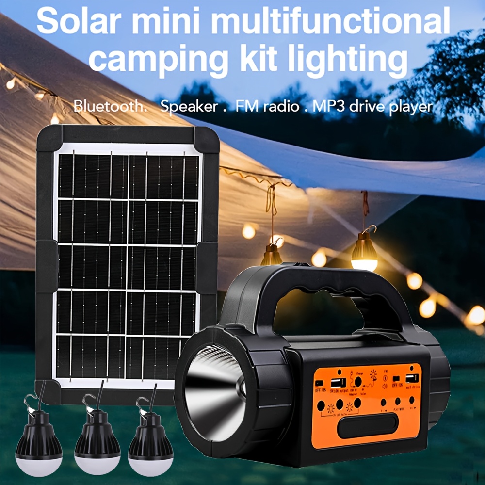 Solar Rechargeable Camping Lig - Outdoor Power Brush ulasan dan harga