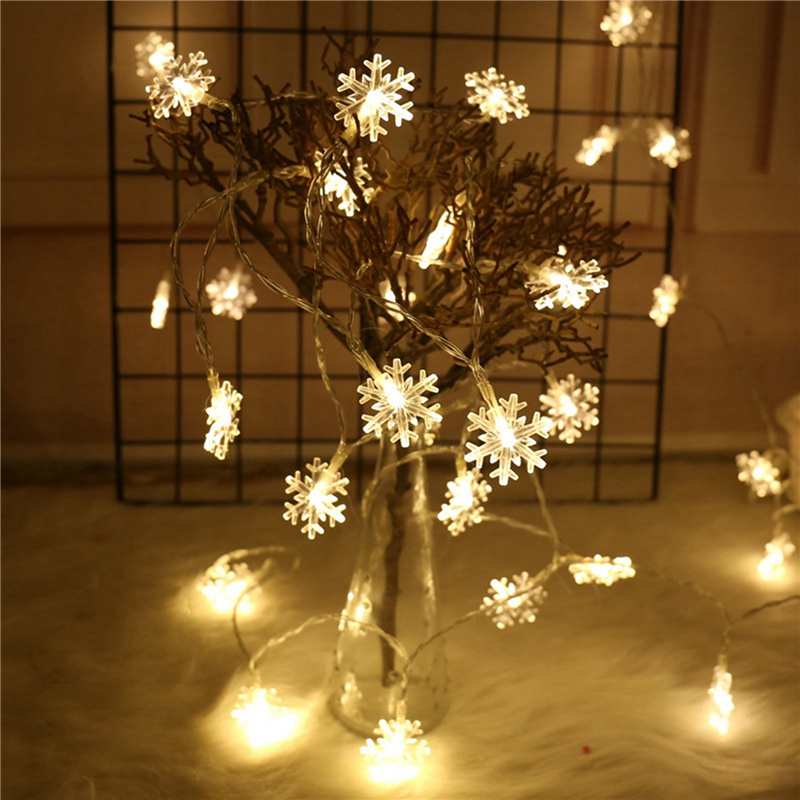 3X 20LED Snowflake String Ligh - Outdoor Power For Xmas Lights ulasan dan harga