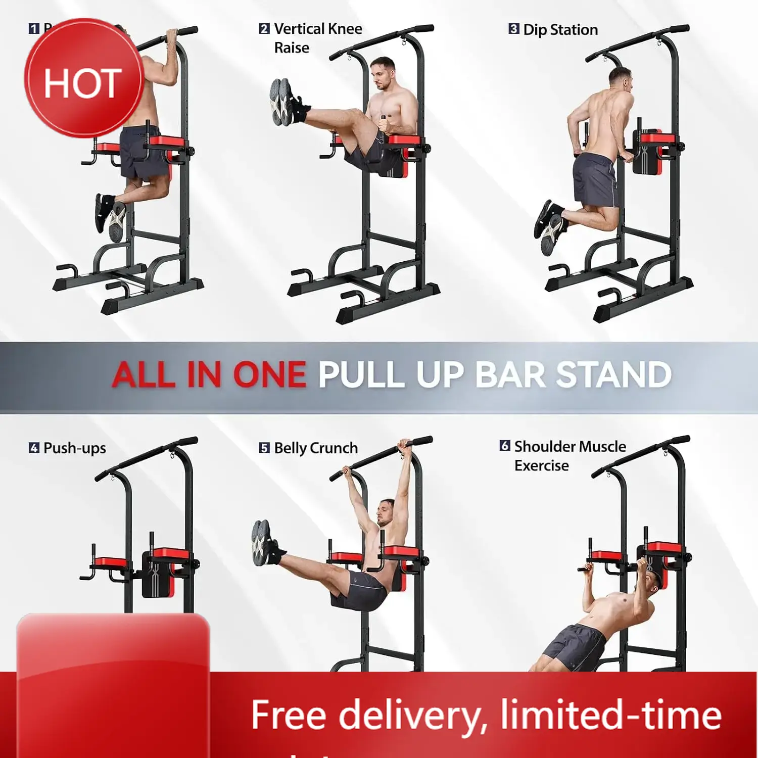 Power Tower Dip Station Pull U - Outdoor Power Tower Pull Up Bar ulasan dan harga