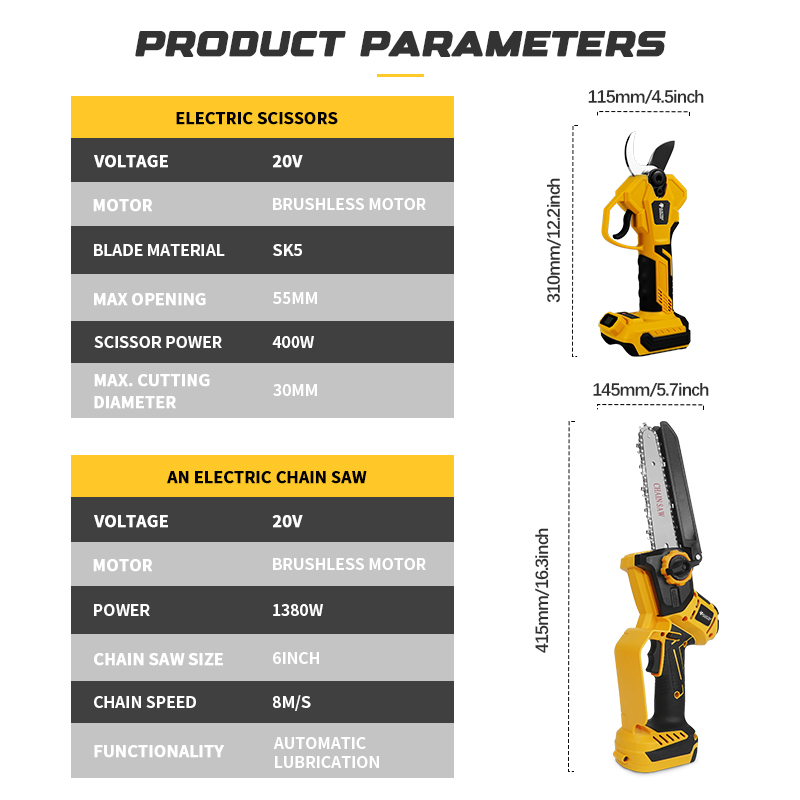 Brushless 6 Inch Electric Chai - Electric Chainsaw Battery ulasan dan harga