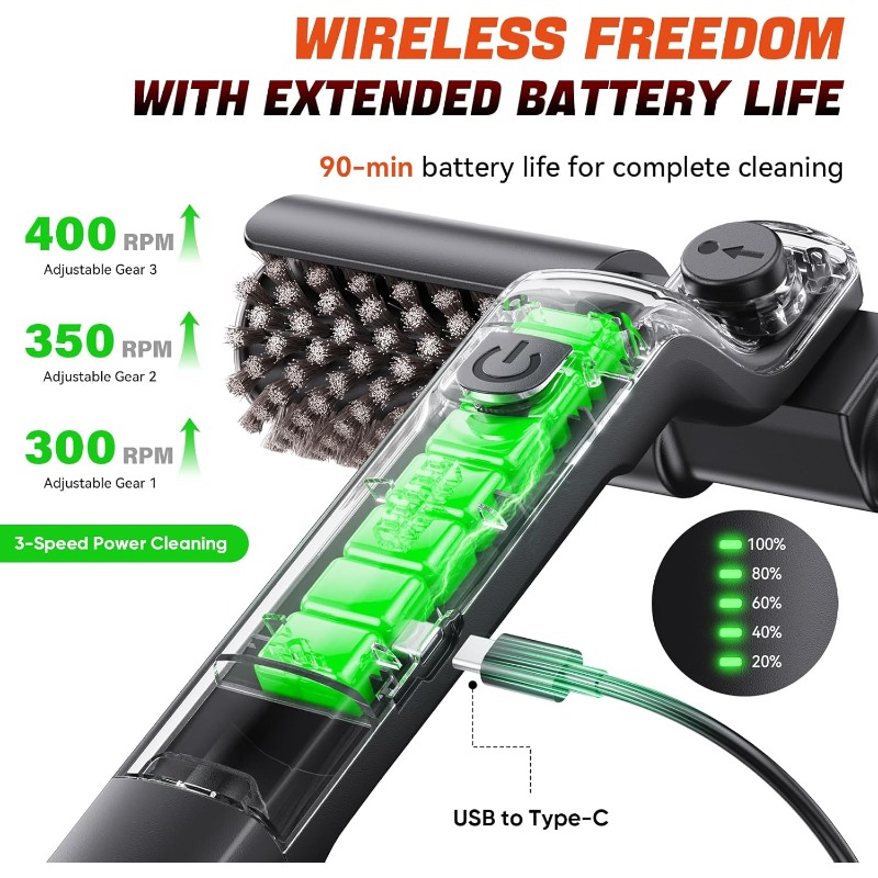 Electric Rotary Grill Brush fo - Outdoor Power Brush ulasan dan harga