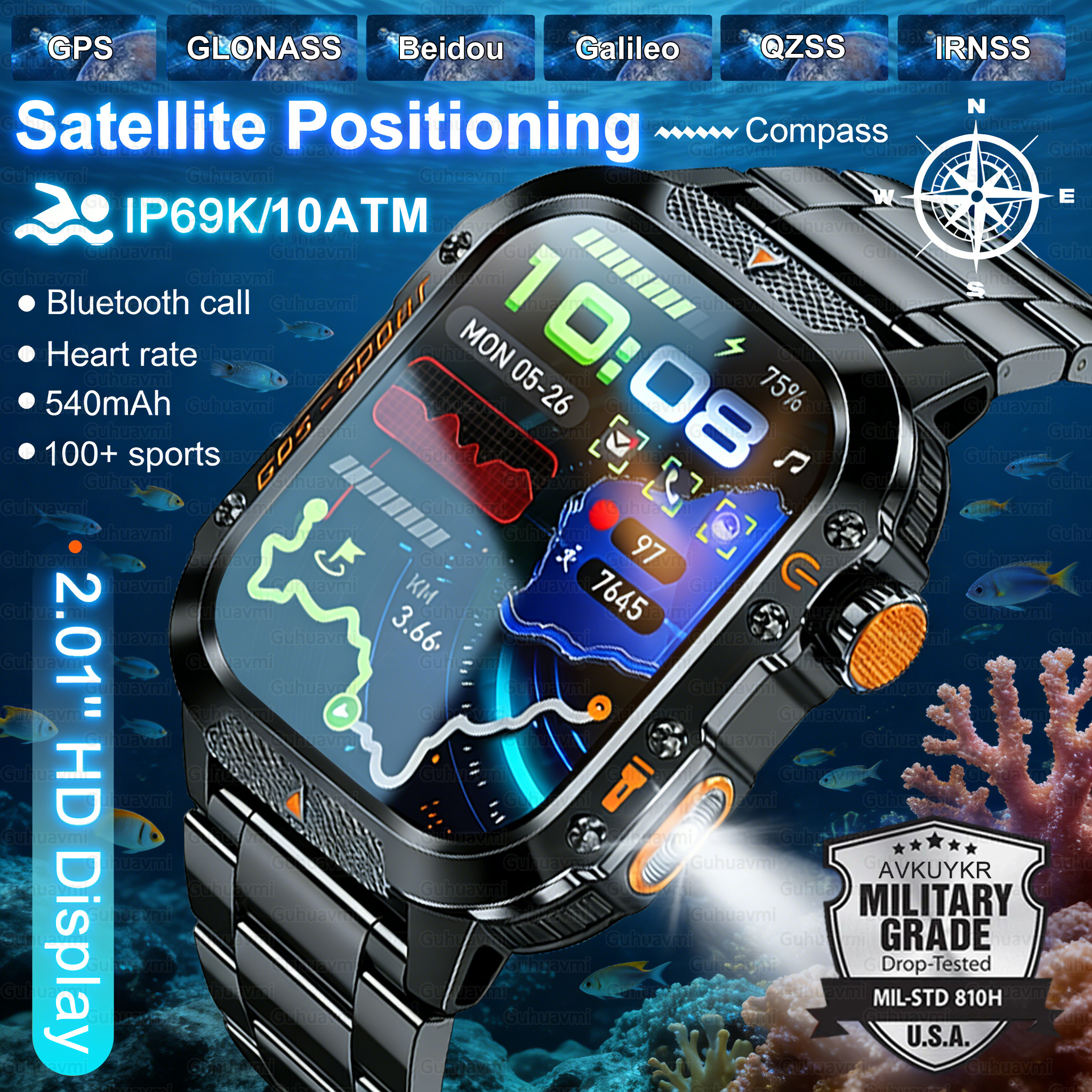 2026 New Military SmartWatches - Outdoor Power Meter Box ulasan dan harga