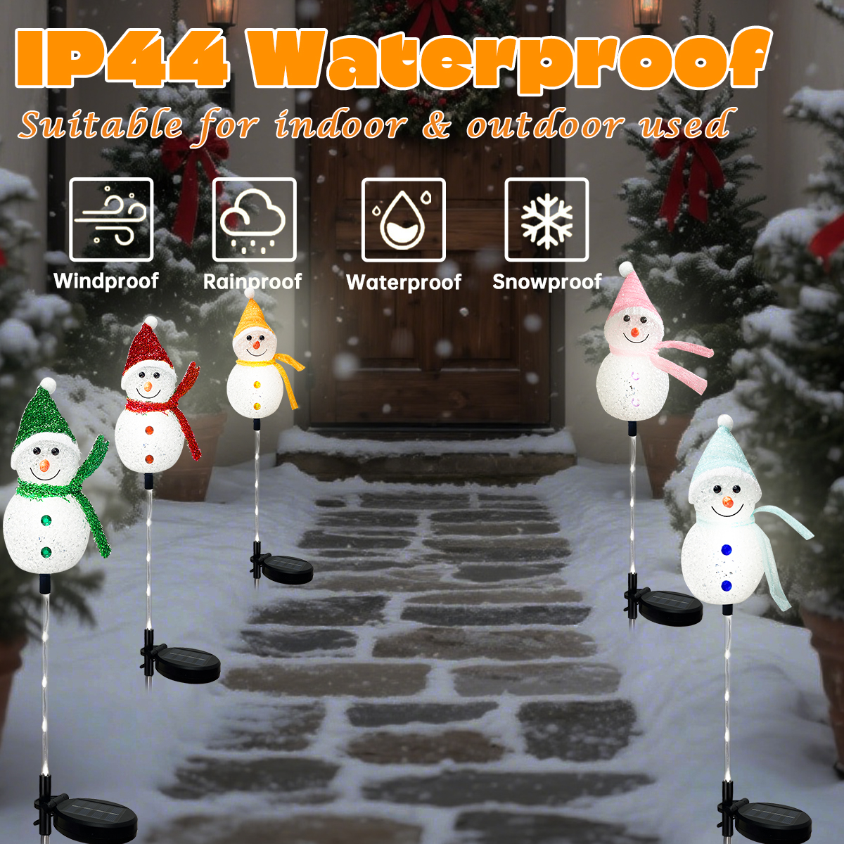 1PC Solar Powered Christmas Sn - Outdoor Power For Xmas Lights ulasan dan harga