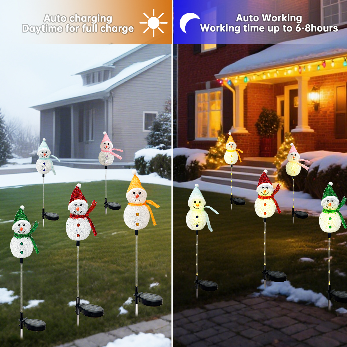 1PC Solar Powered Christmas Sn - Outdoor Power For Xmas Lights ulasan dan harga