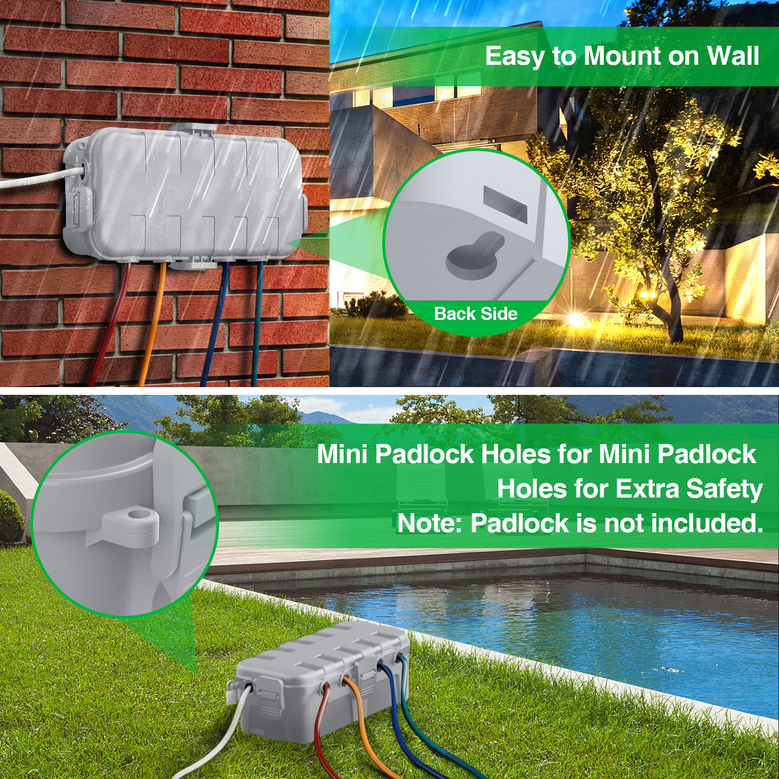 IP54 Waterproof Extension Cord - Outdoor Power With Timer ulasan dan harga