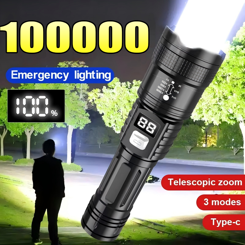 100000 High Power Led Flashlig - Outdoor Power Meter Bike ulasan dan harga